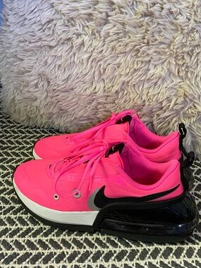 Nike Women Hot Pink and Black Air Max-Style Athletic Sneakers